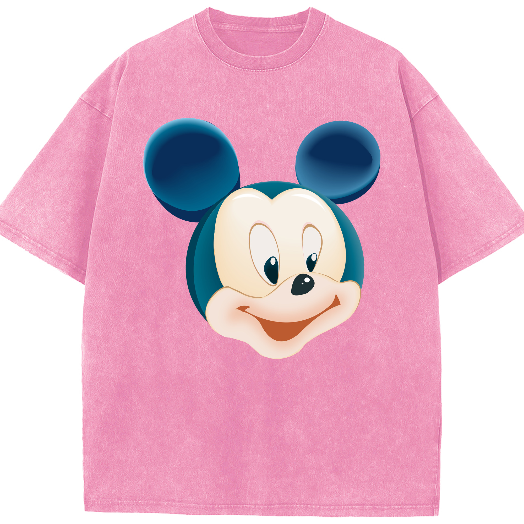 （画像用） ミッキーマウス Mickey Mouse 綿100% ヴィンテージ風 半袖Tシャツ（フロントプリント）